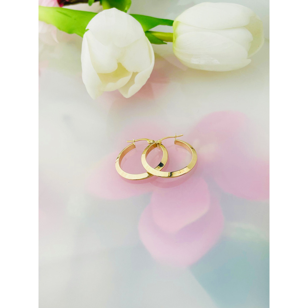 Creolen Ohrringe Ohrhänger Ohrstecker Ohrschmuck Gelbgol 375er Paar