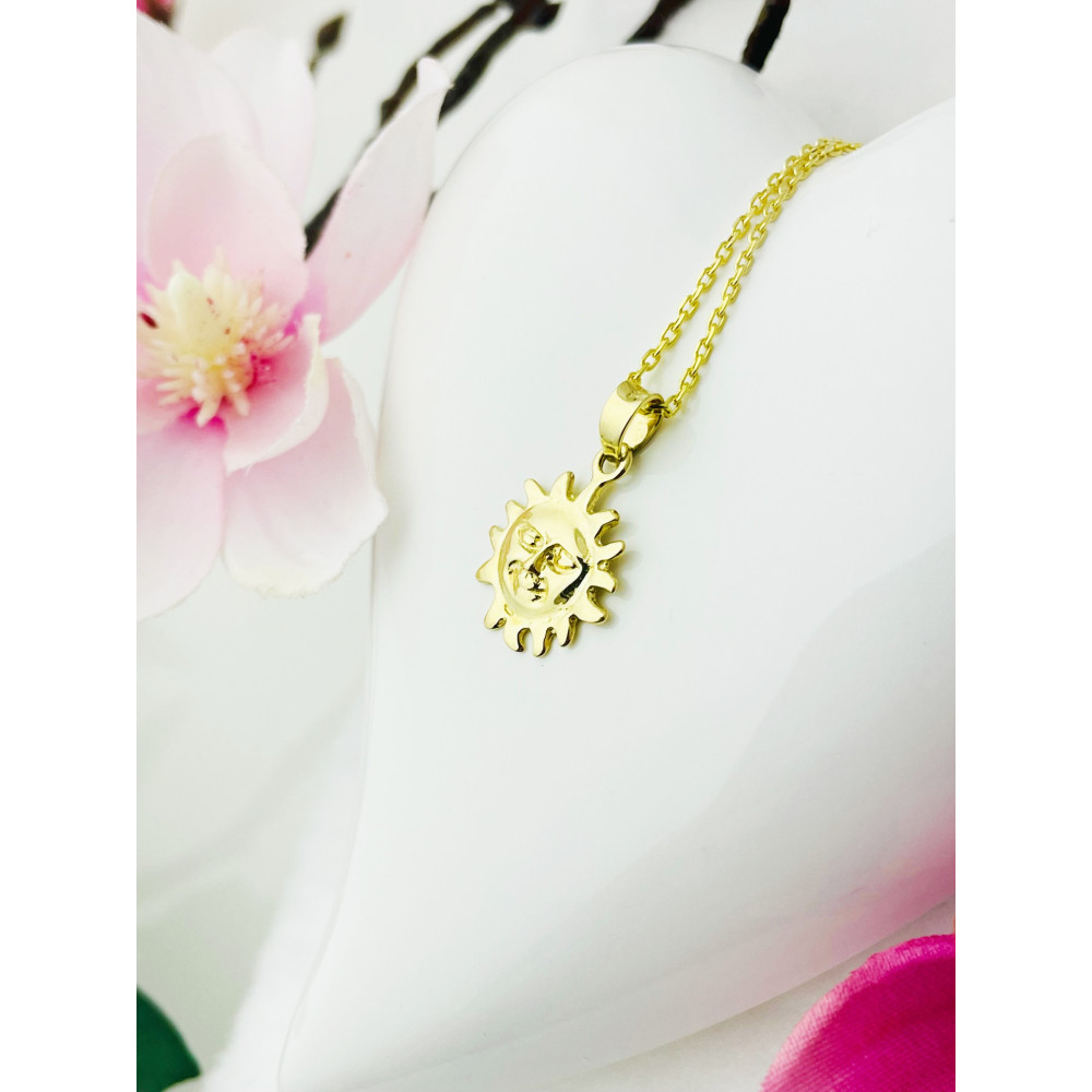 Anhänger Kettenanhänger Sonne  Gelbgold Goldanhänger 585er 14KT