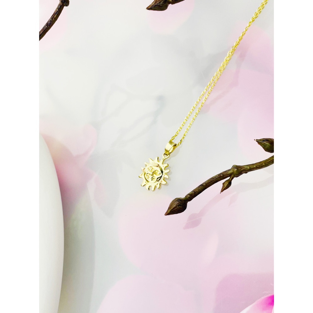 copy of Złoty wisiorek zawieszka rozeta ażurowa