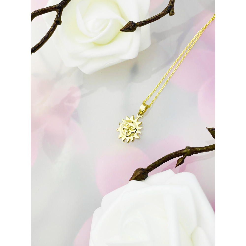 Anhänger Kettenanhänger Sonne  Gelbgold Goldanhänger 585er 14KT