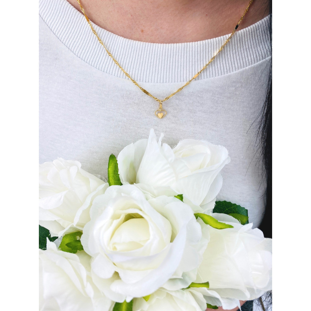 Złoty wisiorek zawieszka serce