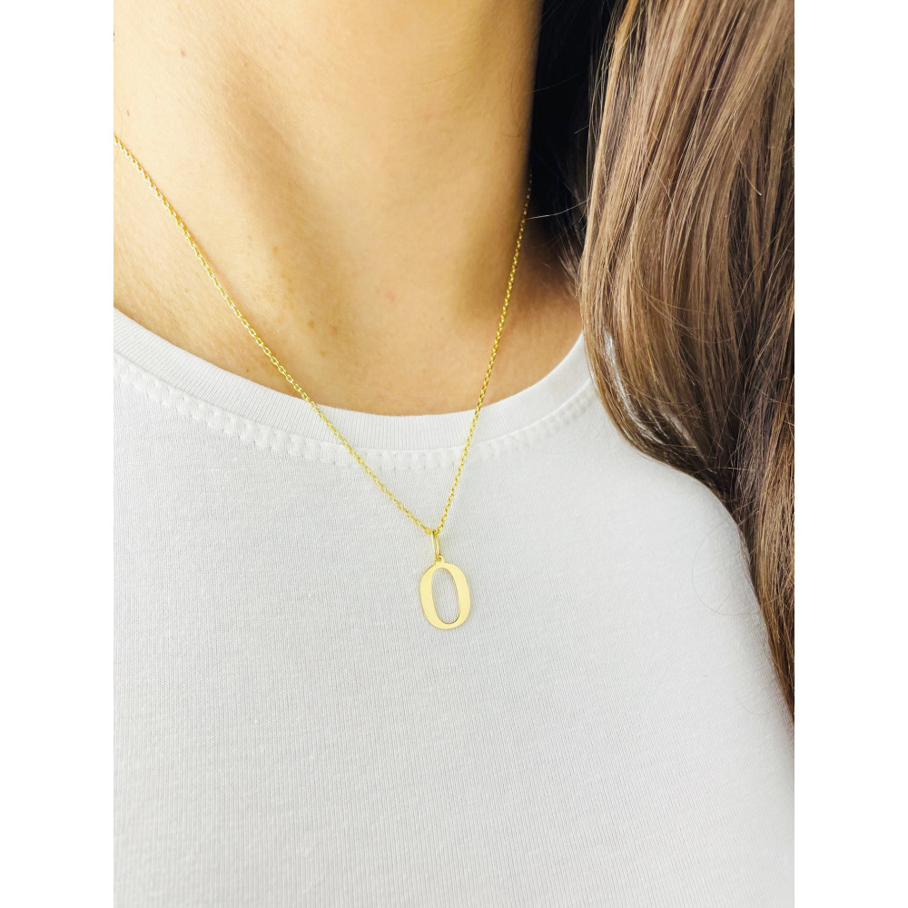 Złoty wisiorek zawieszka literka O