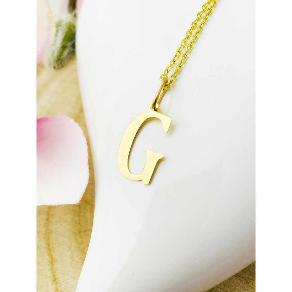 Anhänger Buchstabe G Kettenanhänger Goldanhänger 14KT Gelbgold