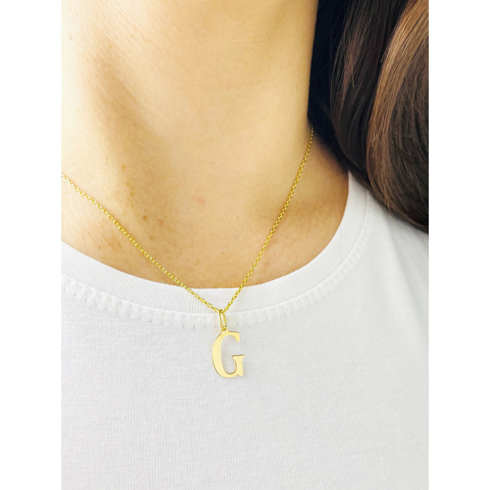 Anhänger Buchstabe G Kettenanhänger Goldanhänger 14KT Gelbgold