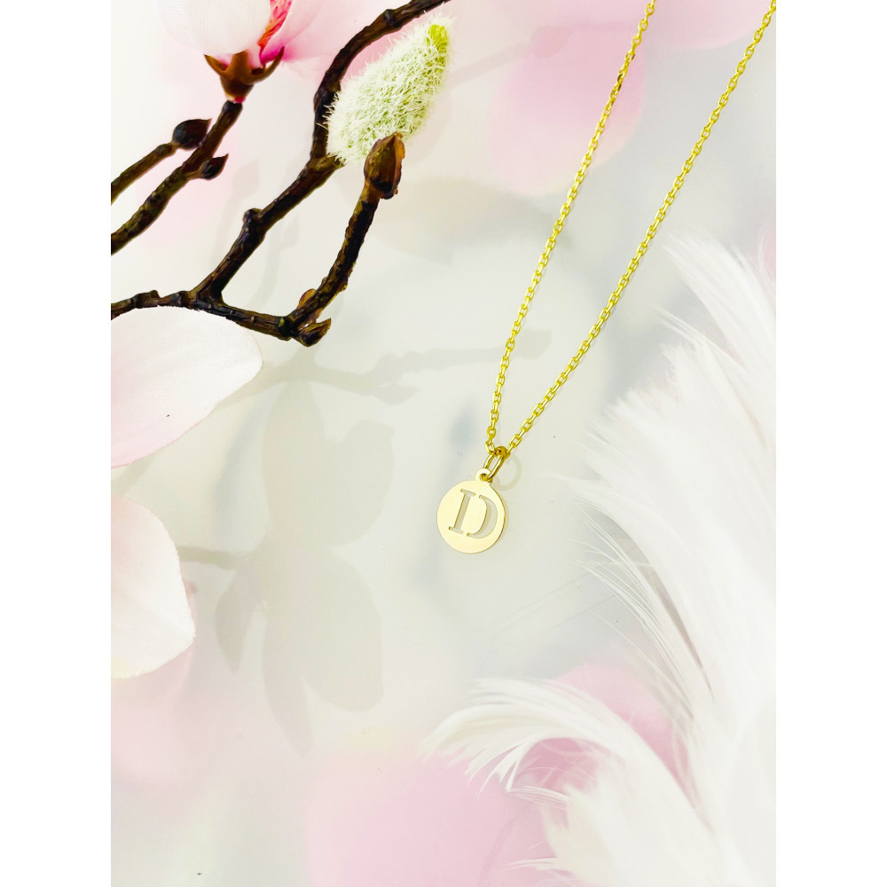 Anhänger Buchstabe D Kettenanhänger Gold Goldanhänger 585er 14KT Gold