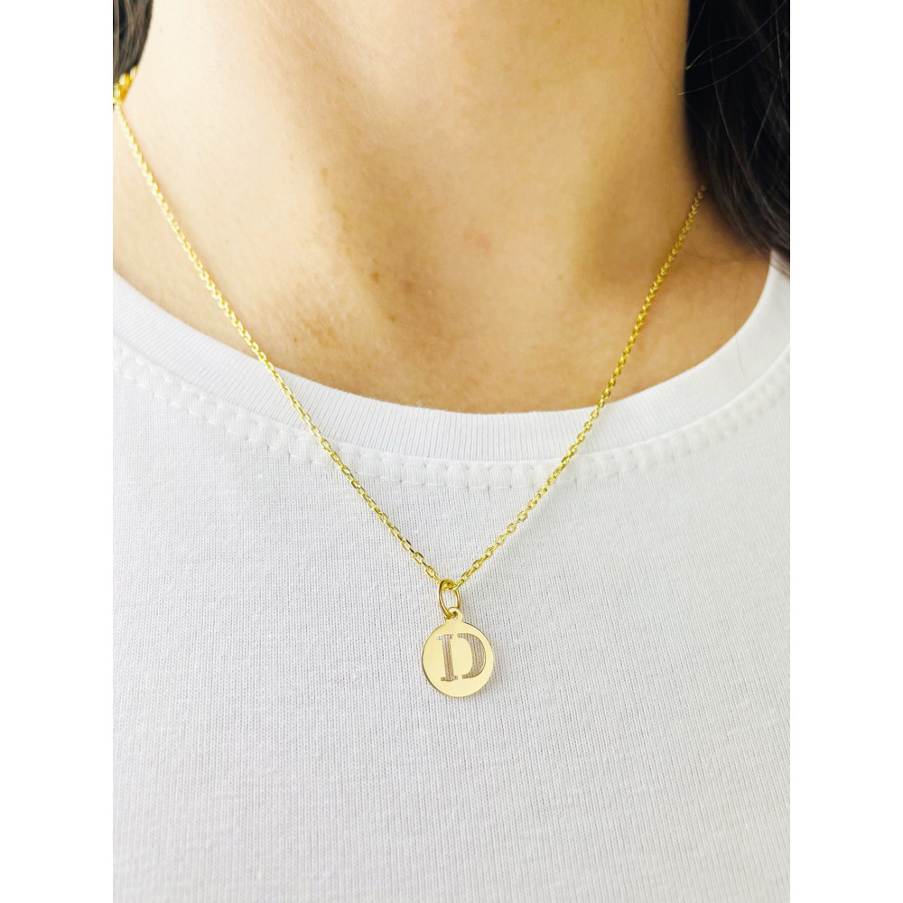 Anhänger Buchstabe D Kettenanhänger Gold Goldanhänger 585er 14KT Gold