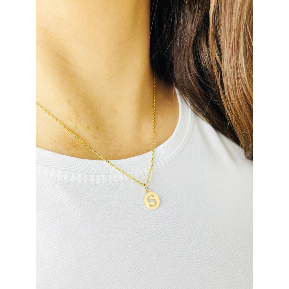 Anhänger Buchstabe S Kettenanhänger Gold Goldanhänger 585er 14KT Gold