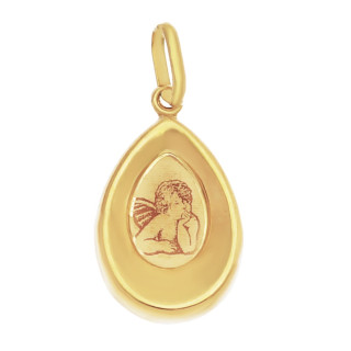Złoty Medalik Zawieszka Aniołek