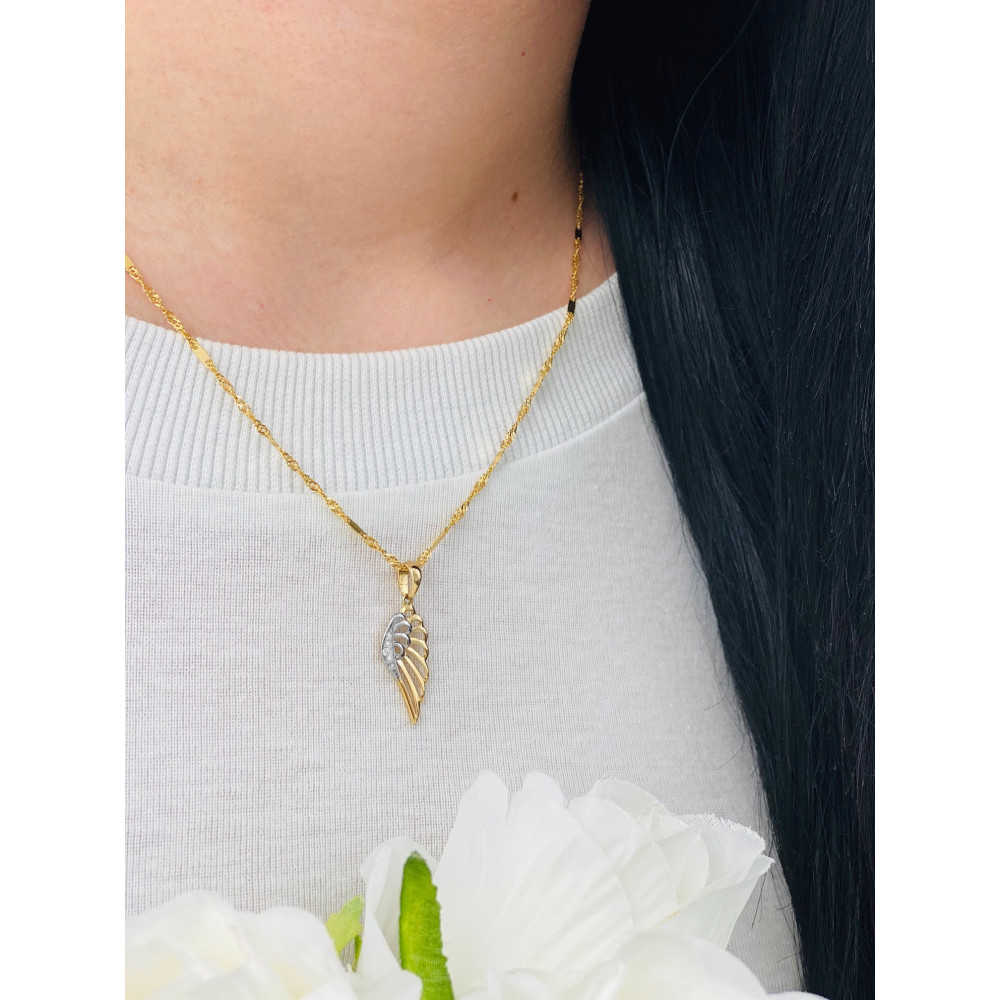 copy of Złoty wisiorek zawieszka rozeta ażurowa