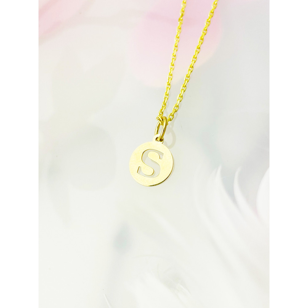 Anhänger Buchstabe S Kettenanhänger Gold Goldanhänger 585er 14KT Gold