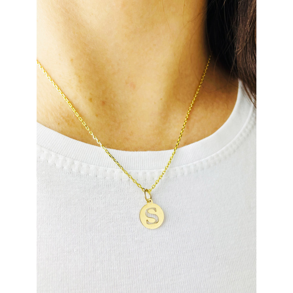 Anhänger Buchstabe S Kettenanhänger Gold Goldanhänger 585er 14KT Gold