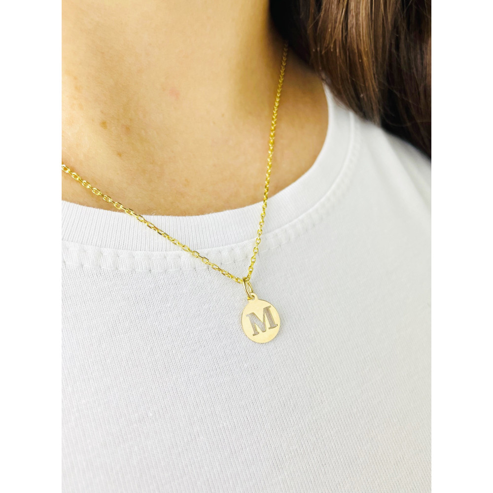 Anhänger Buchstabe M Kettenanhänger Gold Goldanhänger 585er 14KT Gold