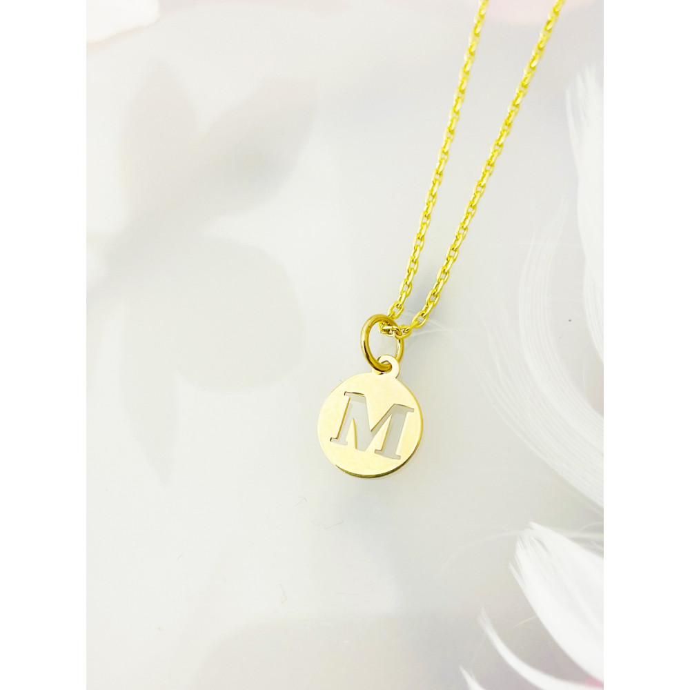 Anhänger Buchstabe M Kettenanhänger Gold Goldanhänger 585er 14KT Gold