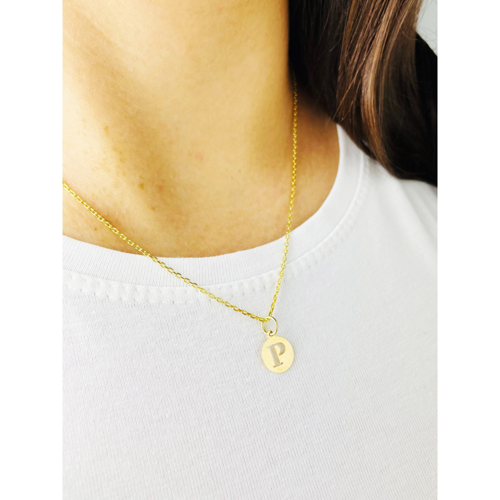 Anhänger Buchstabe P Kettenanhänger Gold Goldanhänger 585er 14KT Gold