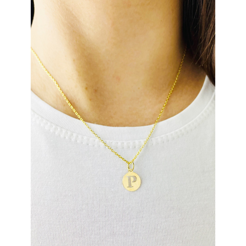 Anhänger Buchstabe P Kettenanhänger Gold Goldanhänger 585er 14KT Gold