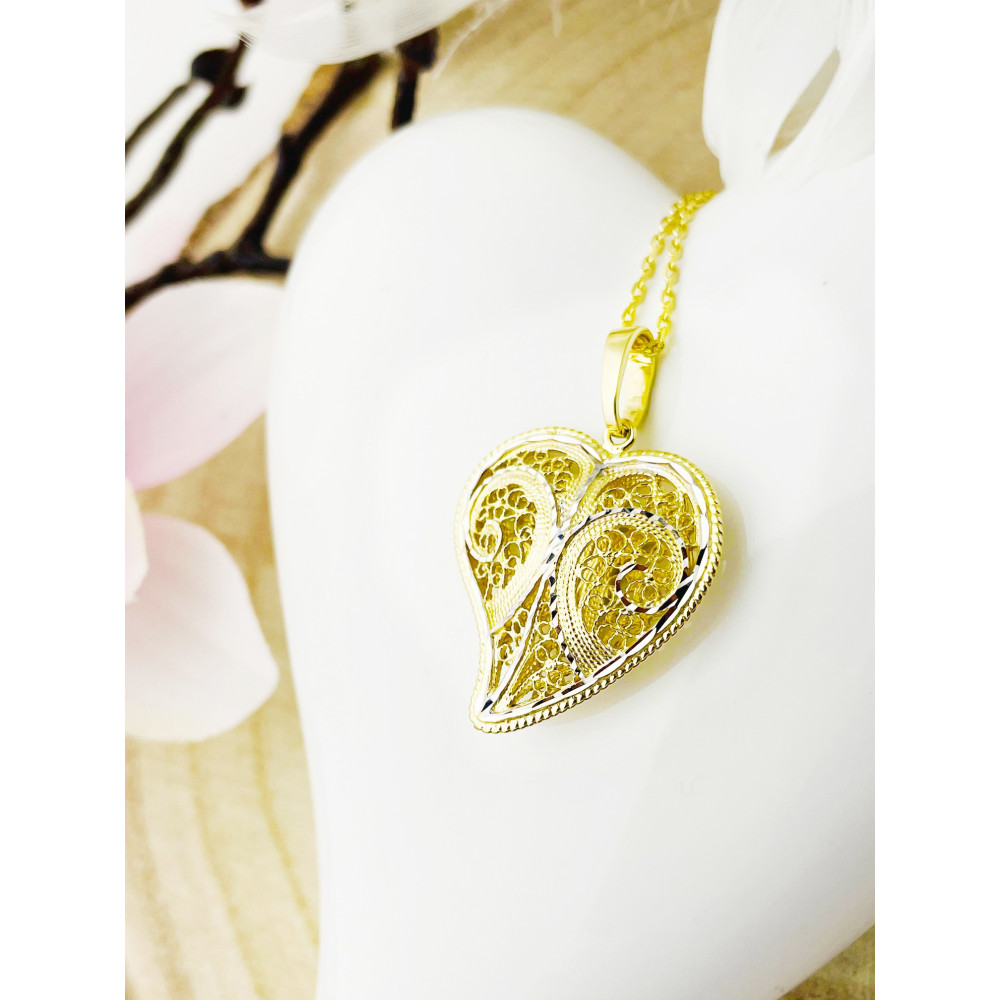 Anhänger Kettenanhänger Gelbgold Goldanhänger Herz 585er 14KT