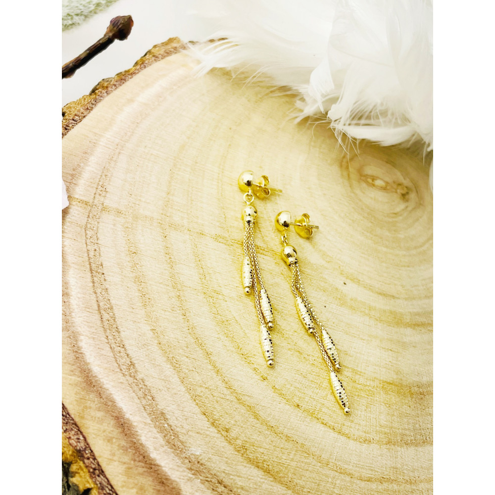 Ball Ohrringe Ohrhänger Ohrstecker Ohrschmuck 585er 14KT Gelbgold