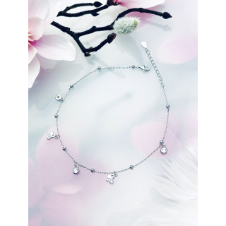 Schmetterling 925 Silber Bein Armband mit Zirkonia