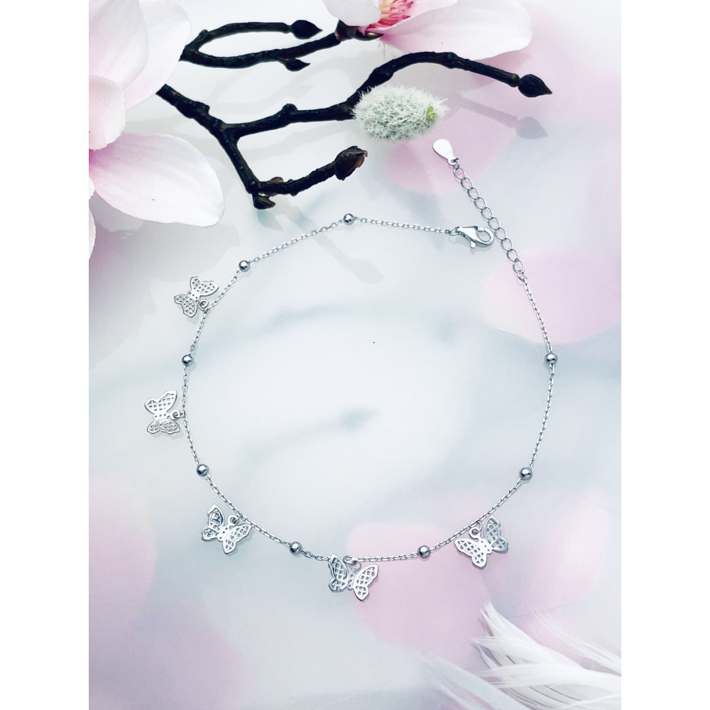 Schmetterling 925 Silber Bein Armband