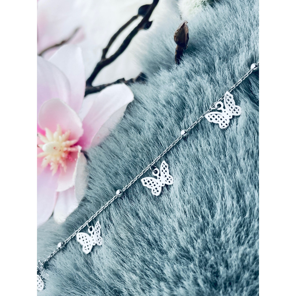 Schmetterling 925 Silber Bein Armband