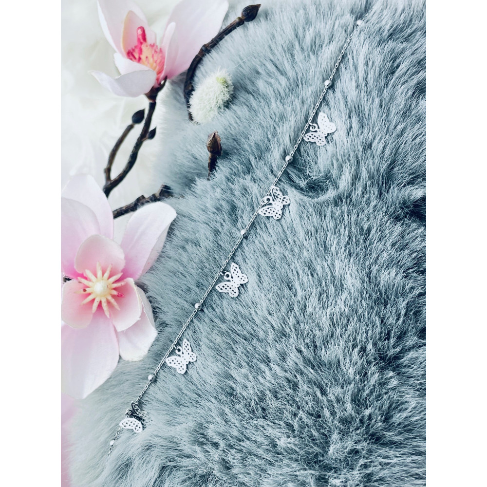 Schmetterling 925 Silber Bein Armband