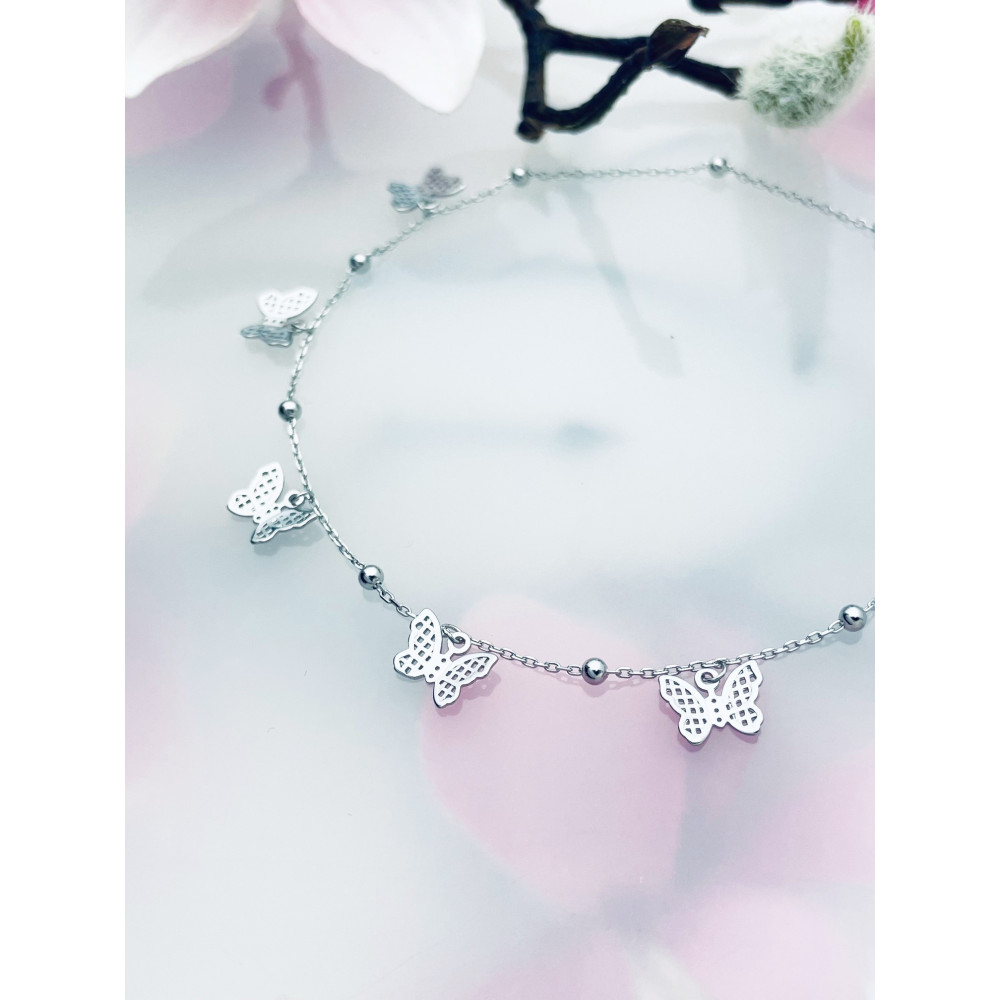 Schmetterling 925 Silber Bein Armband
