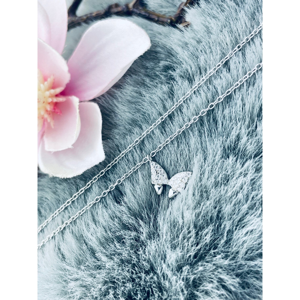 Schmetterling 925 Silber Bein Armband mit Zirkonia