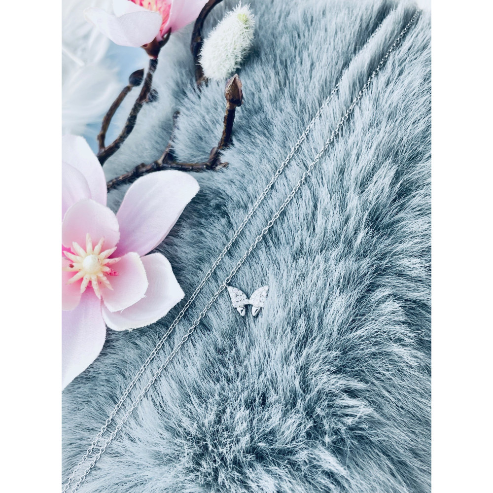 Schmetterling 925 Silber Bein Armband mit Zirkonia