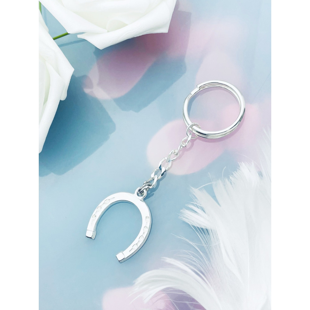 Srebrny breloczek podkowa