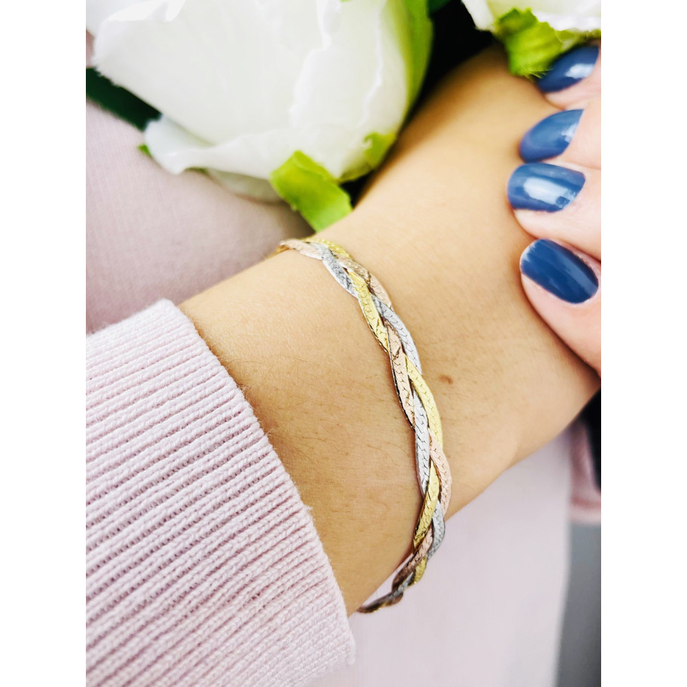 geflochtenes Silberarmband 925 Silber Damen