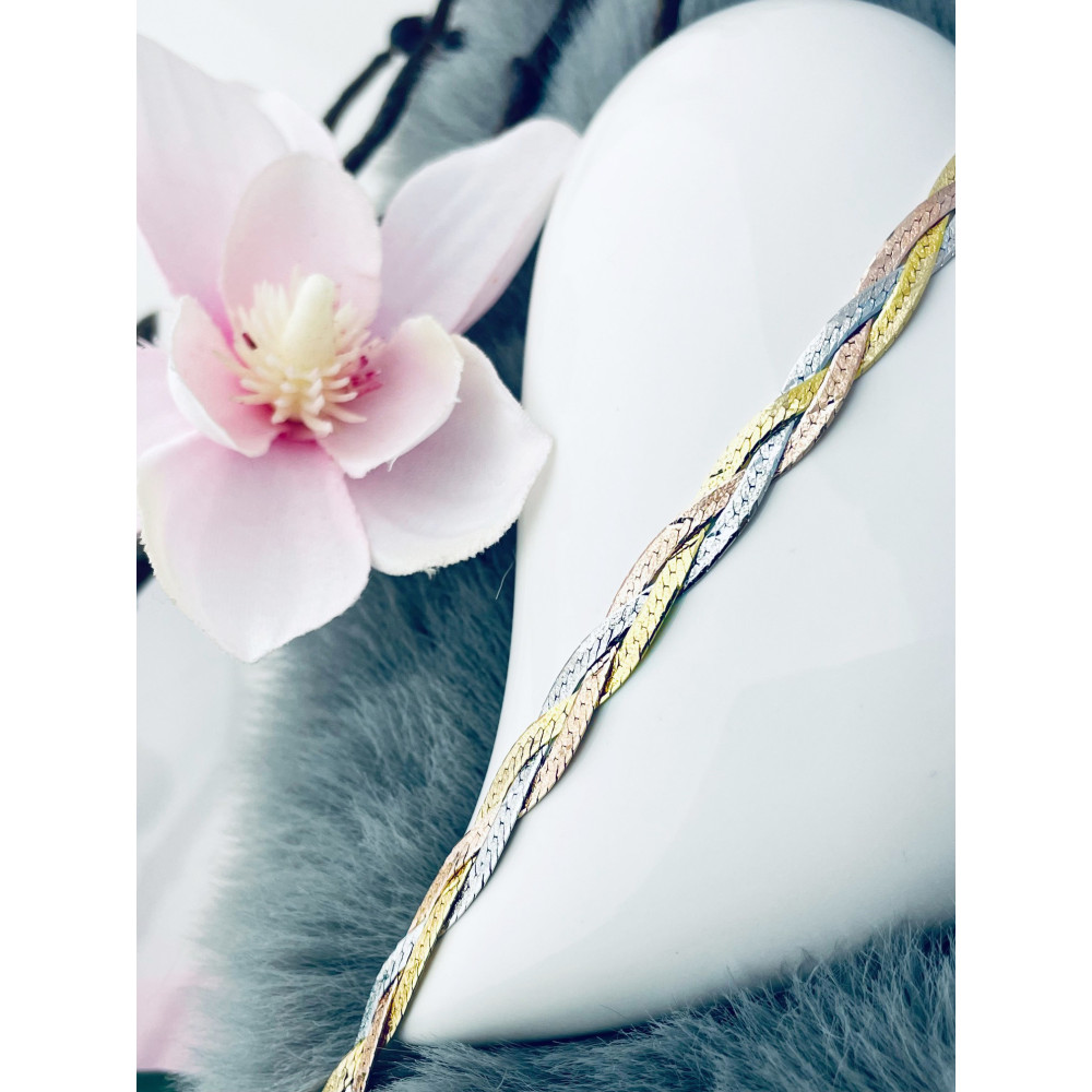 geflochtenes Silberarmband 925 Silber Damen