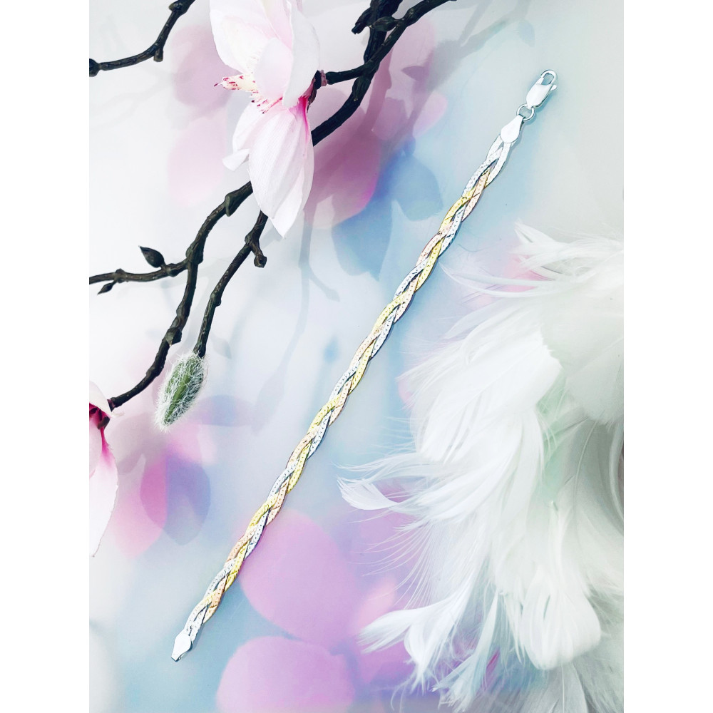 Złota bransoletka celebrytka serce nieskończoność