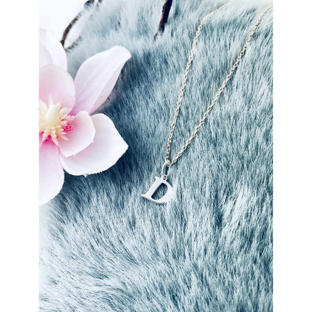 925 Silber Anhänger Buchstabe D Kettenanhänger