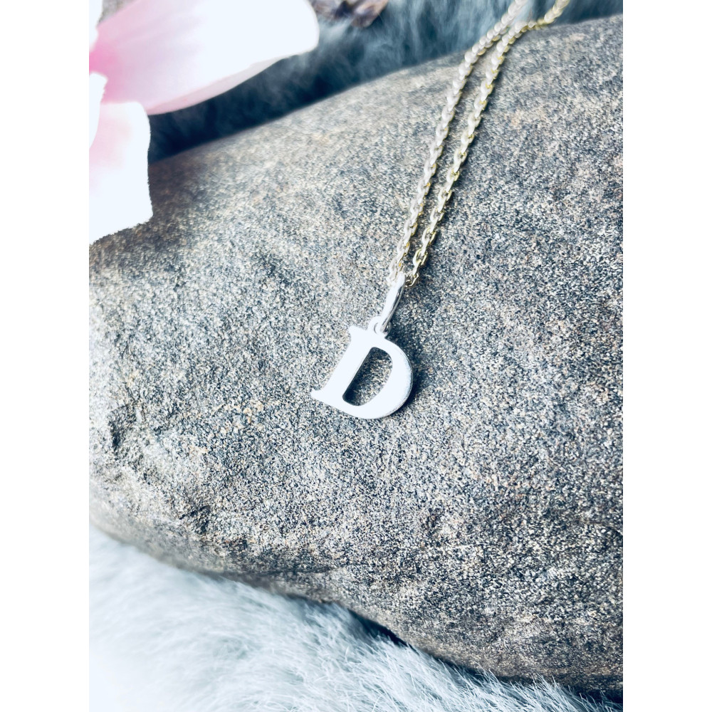 925 Silber Anhänger Buchstabe D Kettenanhänger