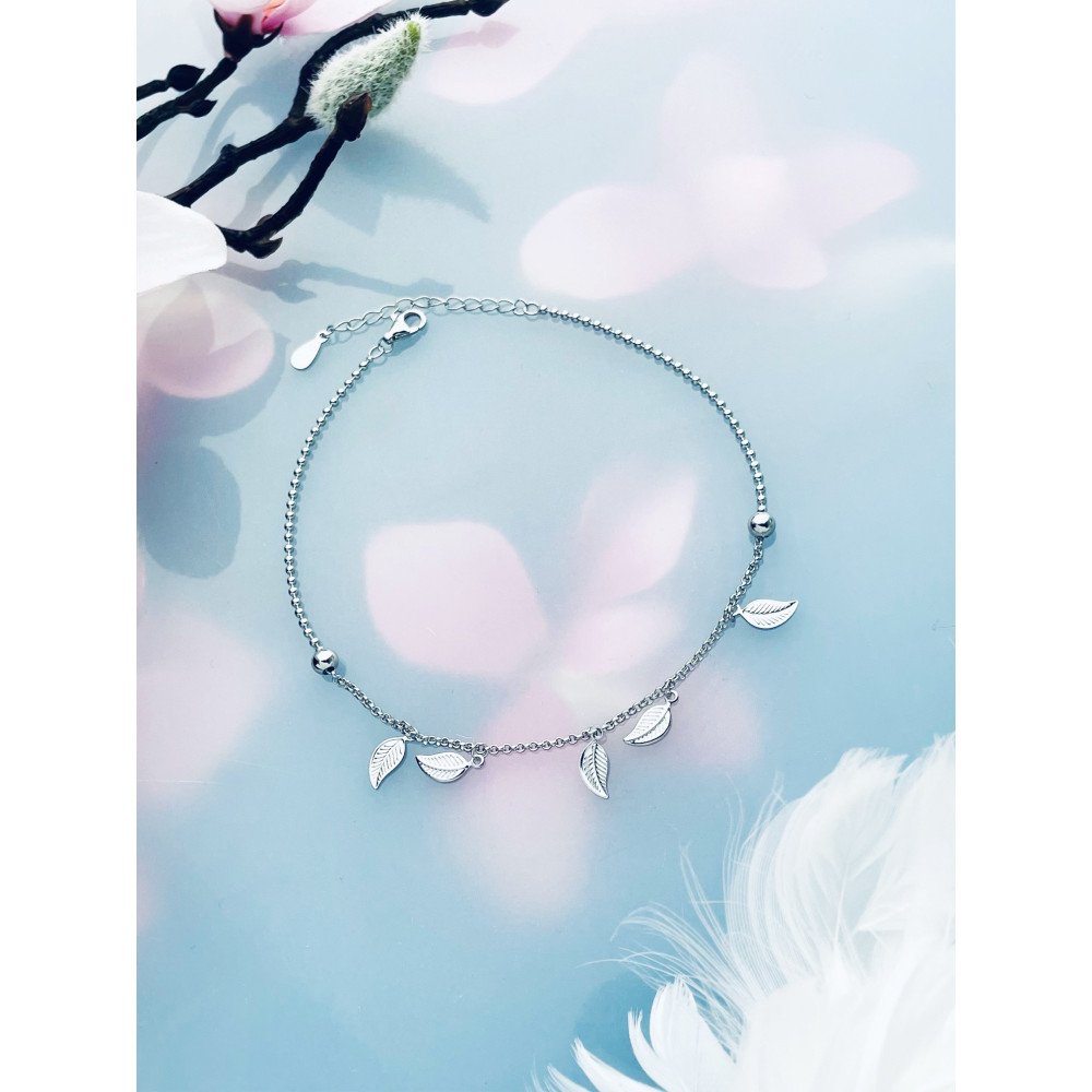 Blatt 925 Silber Bein Armband