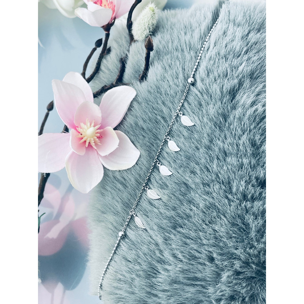 Blatt 925 Silber Bein Armband