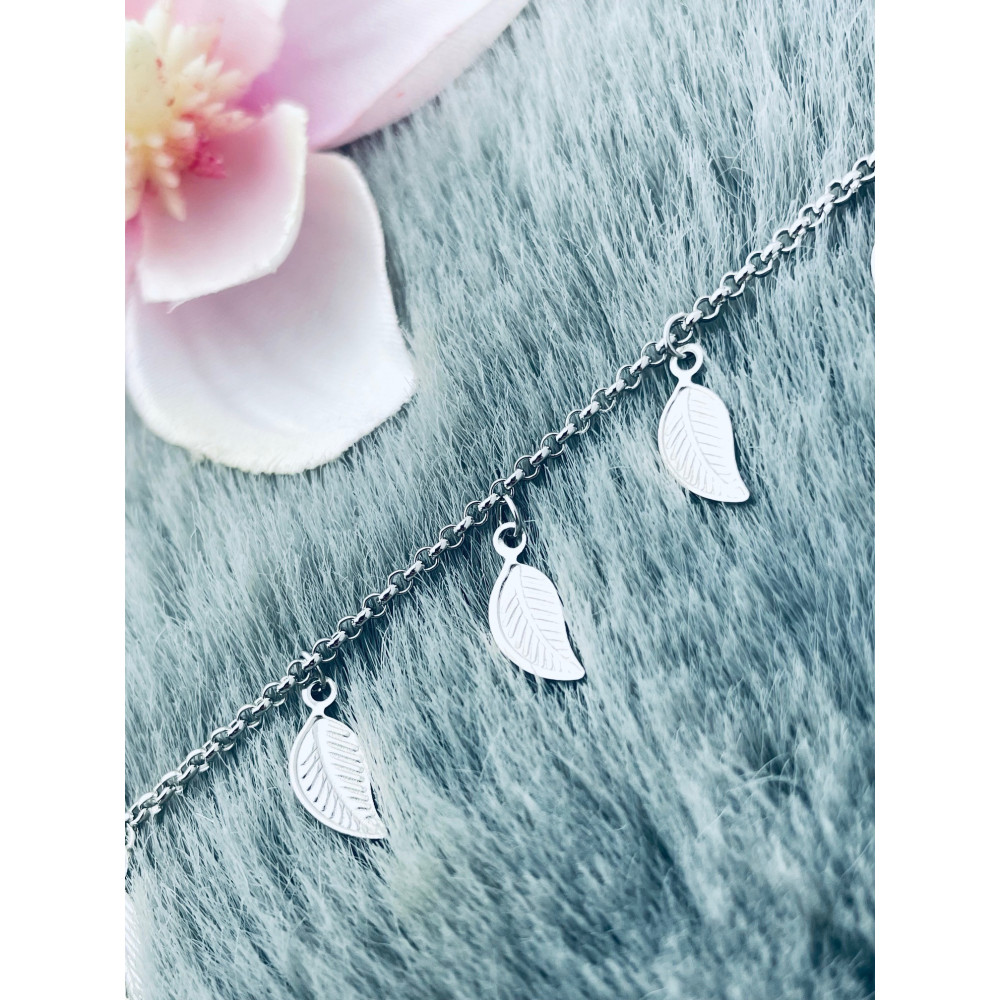 Blatt 925 Silber Bein Armband