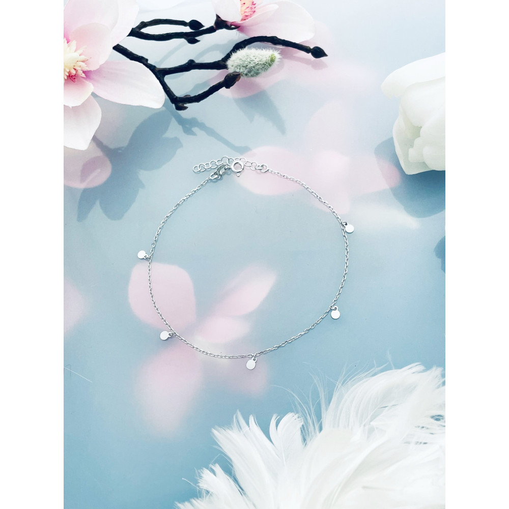 Kreis 925 Silber Bein Armband