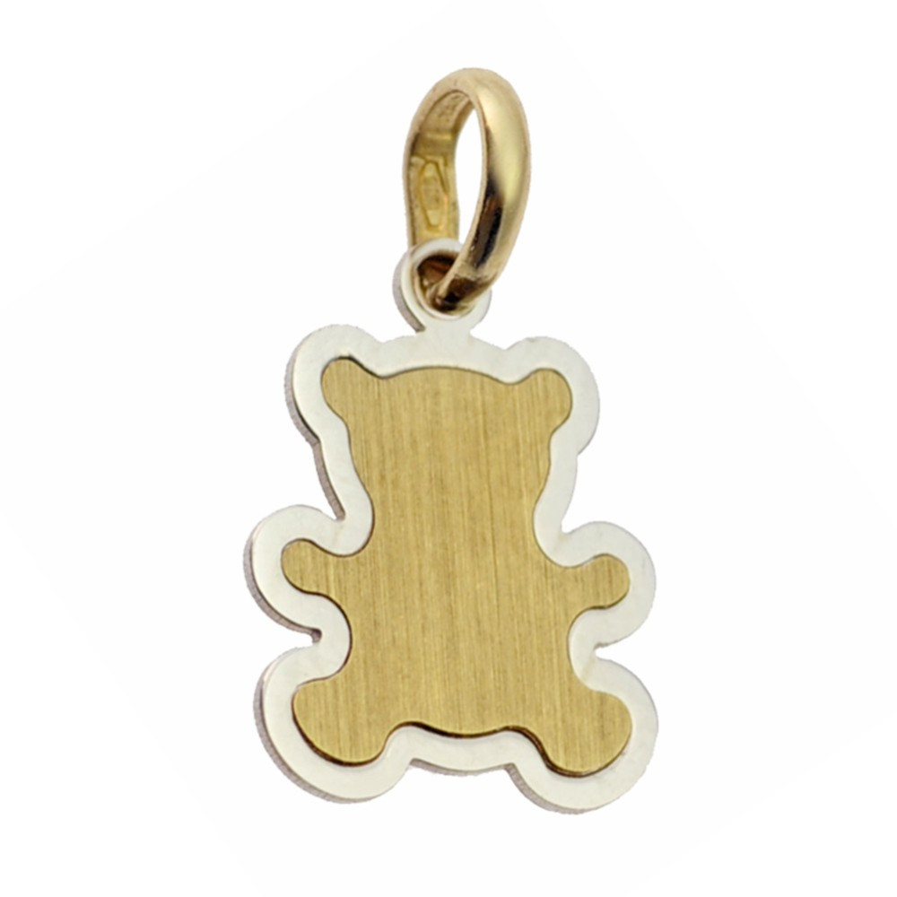 Anhänger Teddybär Bär Kettenanhänger Gelbgold Goldanhänger 585er 14KT