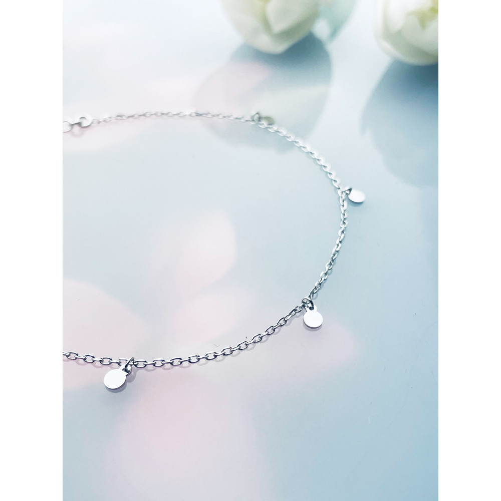 Kreis 925 Silber Bein Armband