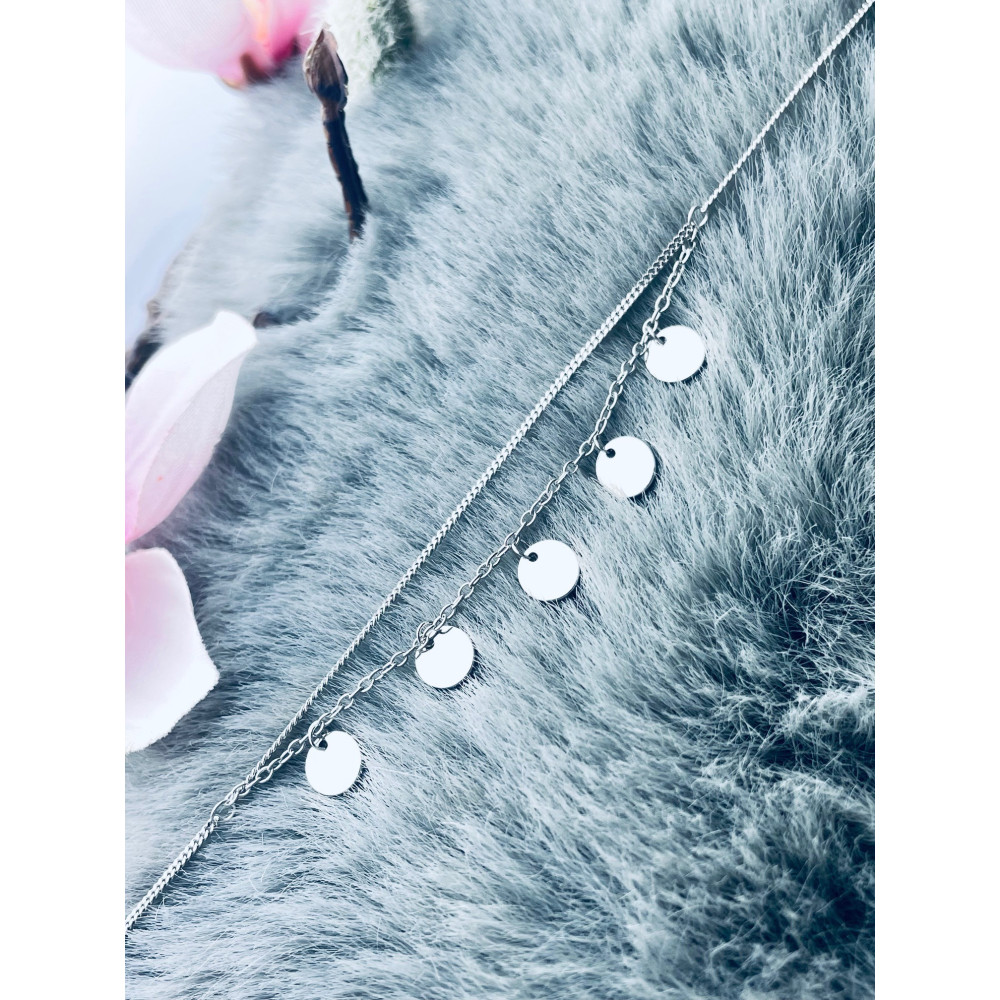 Kreis 925 Silber Bein Armband