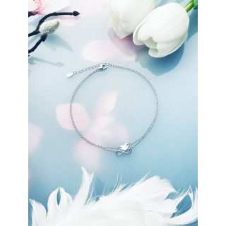 Herz Infinity 925 Silber Bein Armband