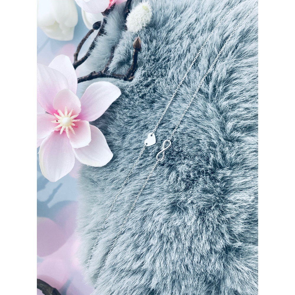 Złota bransoletka celebrytka serce nieskończoność