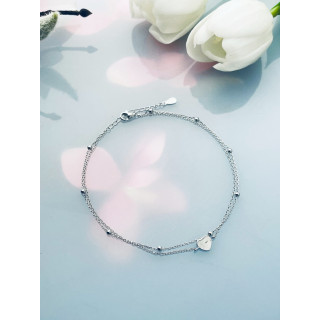 Herz 925 Silber Bein Armband