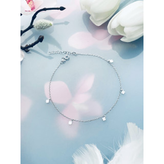 Kleeblatt 925 Silber Bein Armband