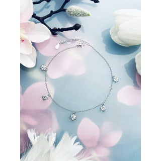 Blume 925 Silber Bein Armband