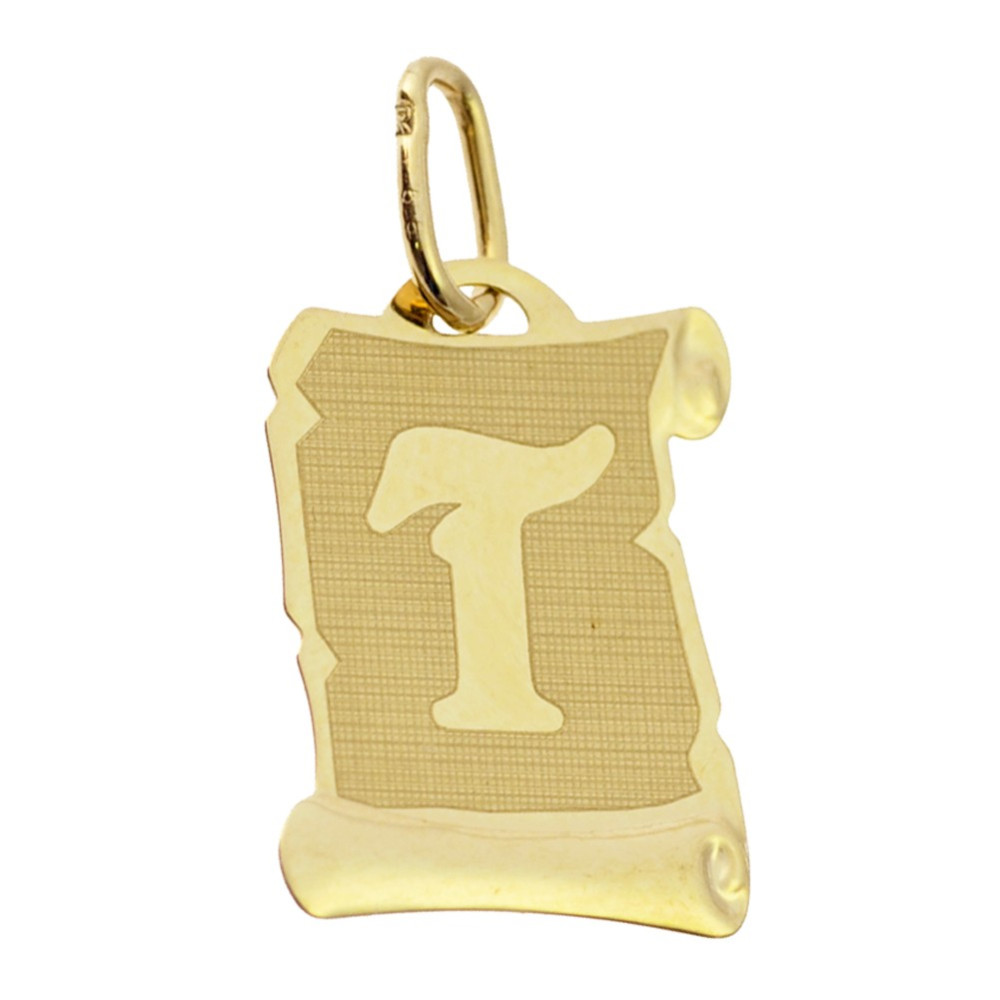 Złoty wisiorek zawieszka litera T