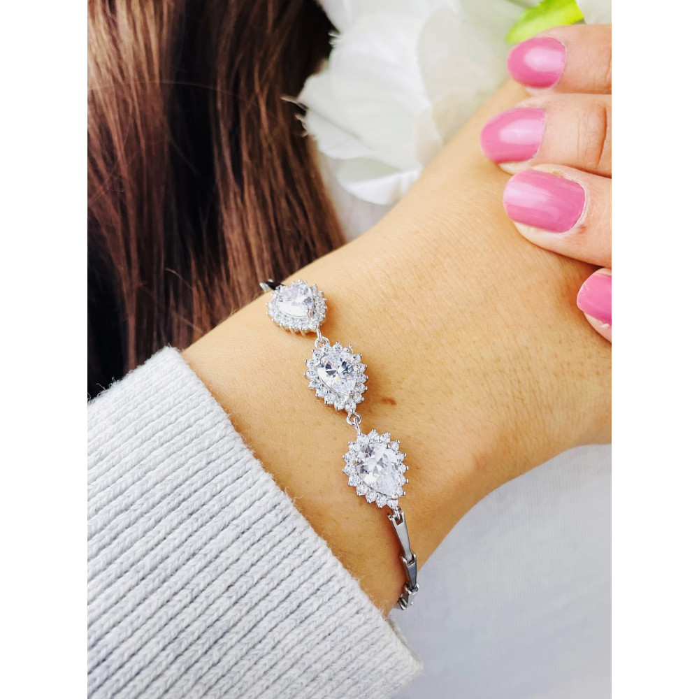 Armband 925 Silber Damen mit Zirkonia