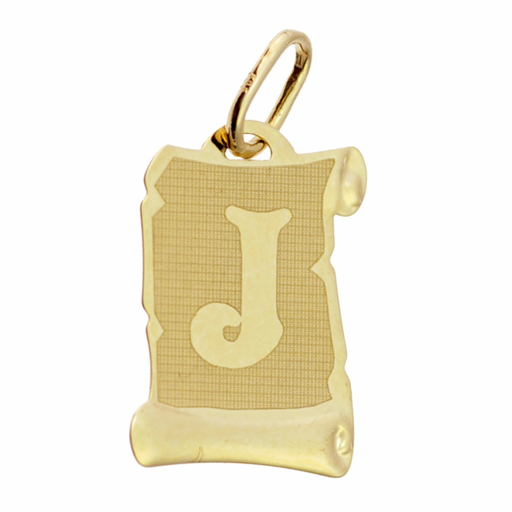 Złoty wisiorek zawieszka litera J