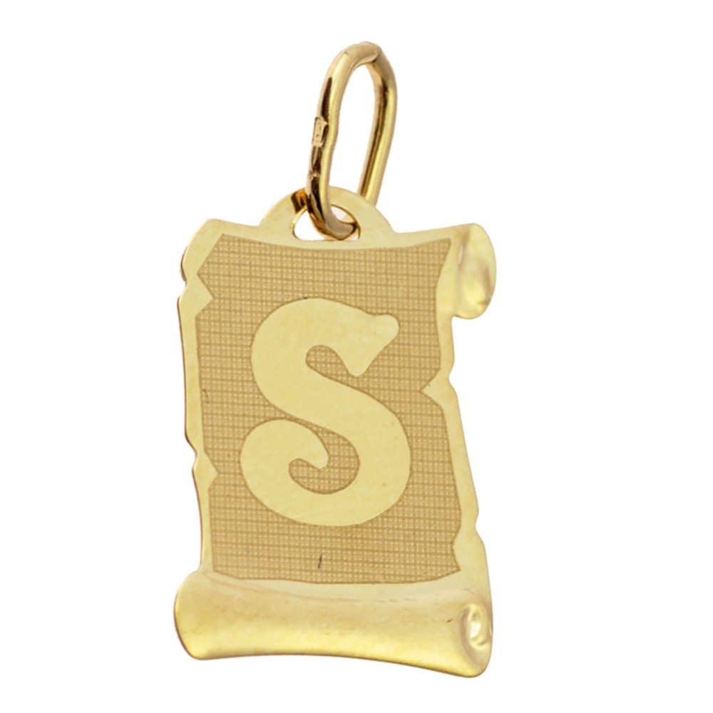 Złoty wisiorek zawieszka litera S